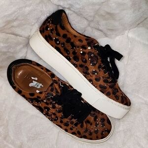 Joie Calf hair Leopard Print Shoes
